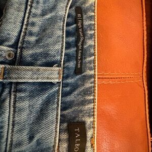 Talbots Blue Denim high waisted straight leg ankle length Jeans size 10